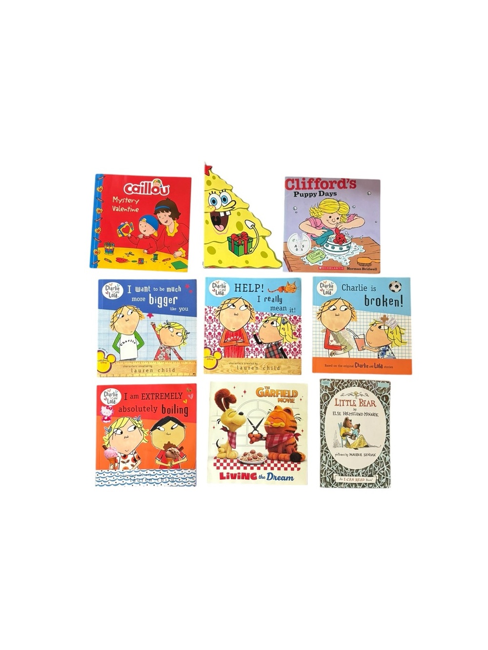3/$25 Nostalgia Children’s Book Bundle | Charlie & Lola, Garfield, Caillou
